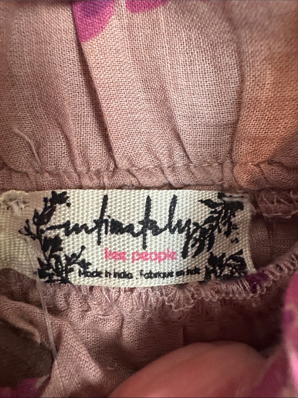 Free People Dusty Mauve Floral Wide-Leg Pants - Picture 2 of 7